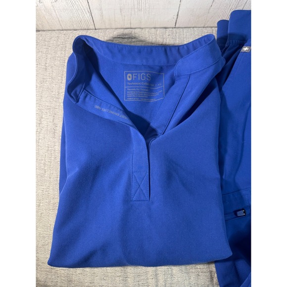 FIGS Scrub Set Royal Blue Rafaela Top XS Zamora Jogger Pants S - Picture 4 of 7